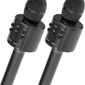 NIB OVELLIC Karaoke Microphone for Kids, Wireless Bluetooth Karaoke Microphone